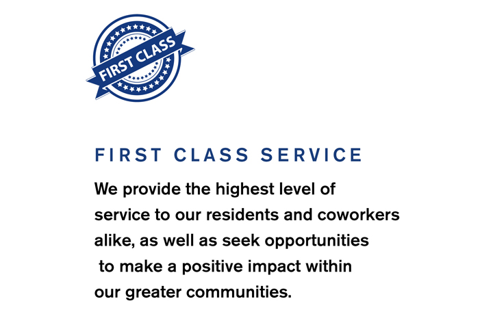 CHR Core Values - First Class Service