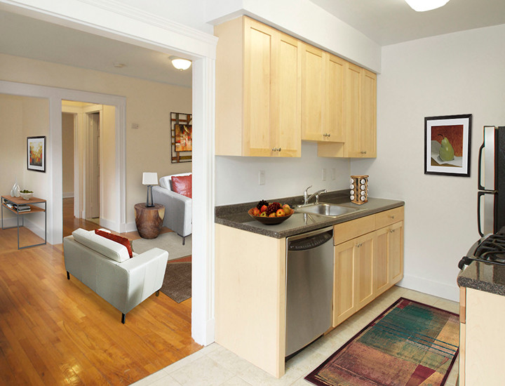 John Harvard Living Room and Kitchen