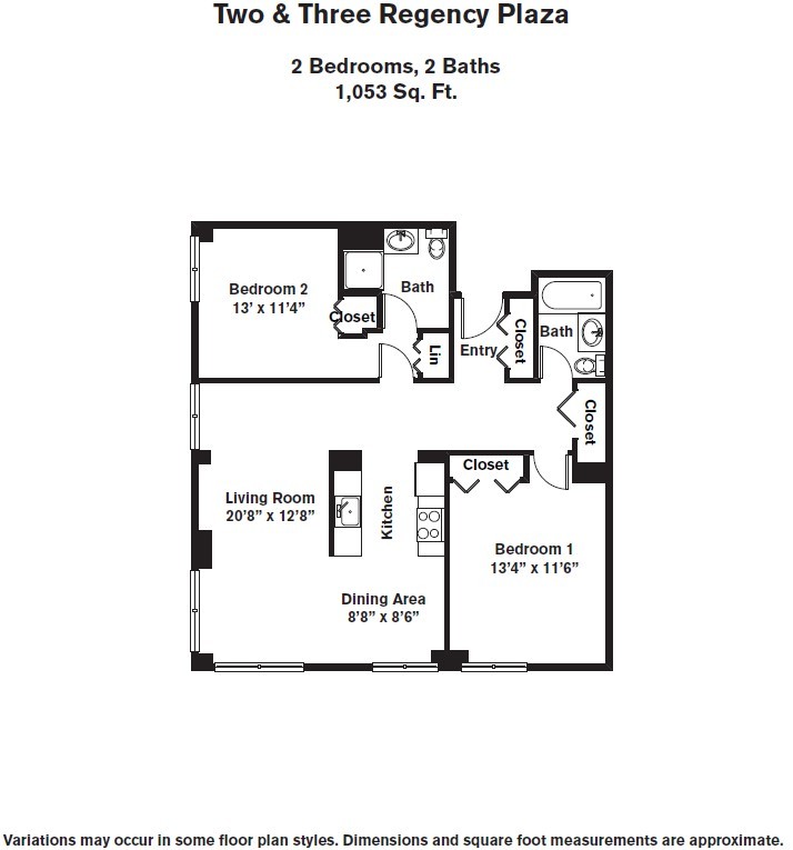 Regency Plaza Corporate Housing - 2 BD/2 BA 1053 SF