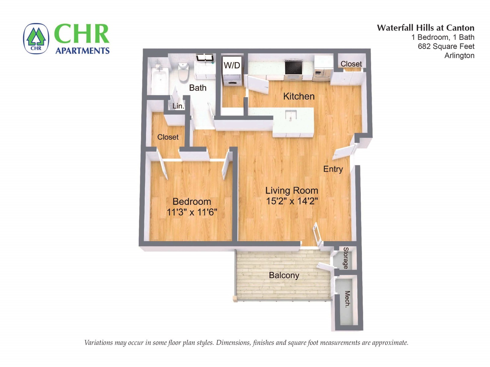 Waterfall Hills at Canton Apartments - 1 Bedroom