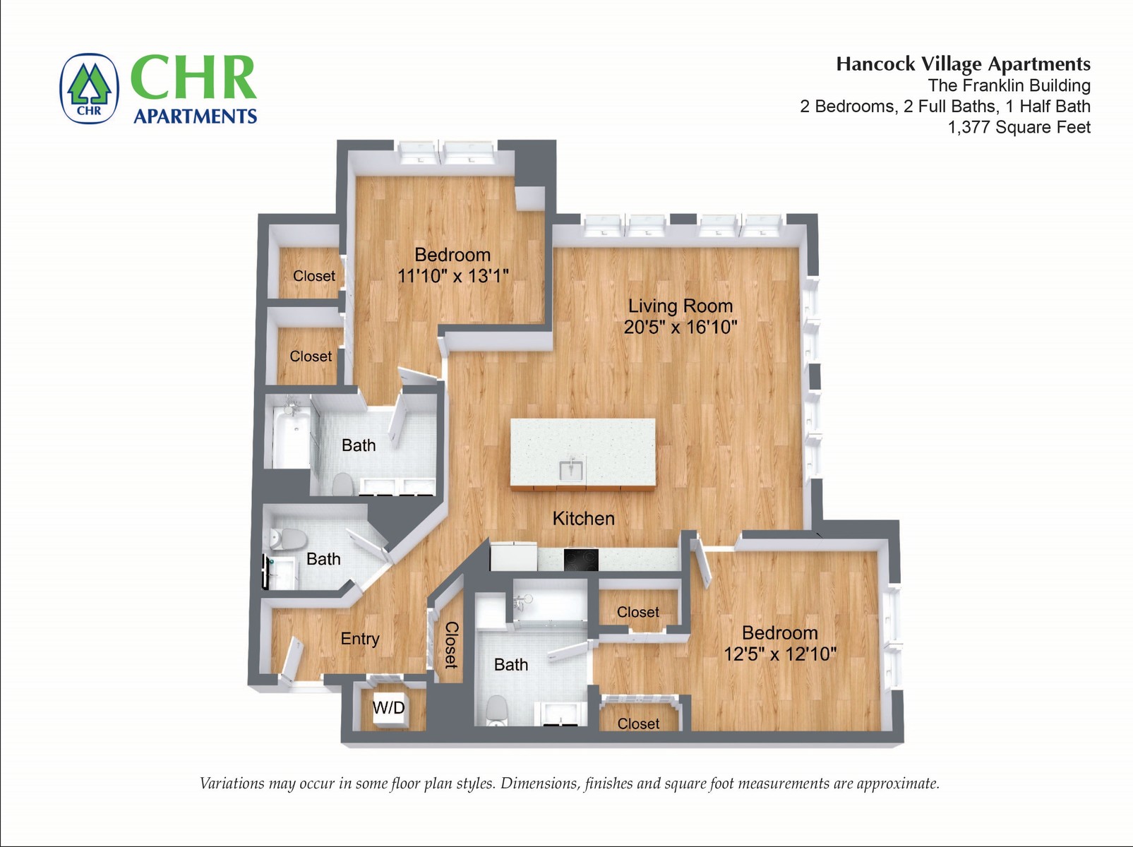 The Franklin at Hancock Village - 2 Bed 1376 SF