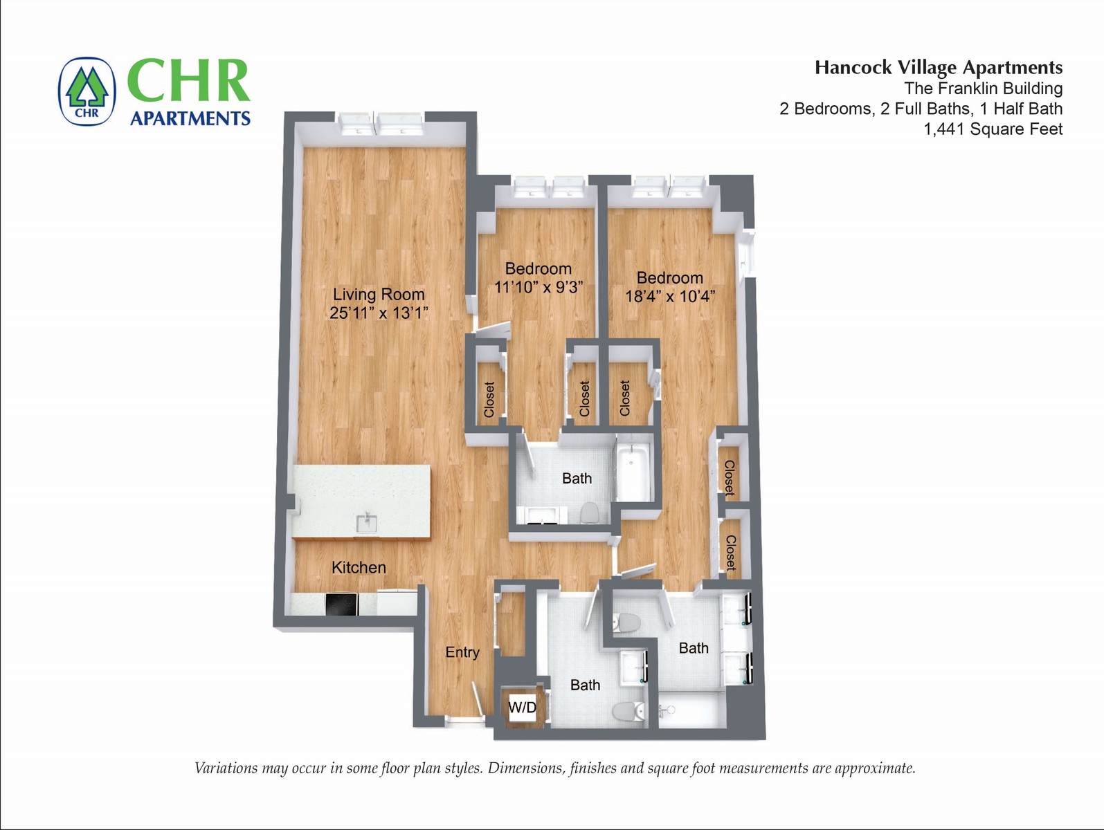 The Franklin at Hancock Village - 2 Bed 1441 SF