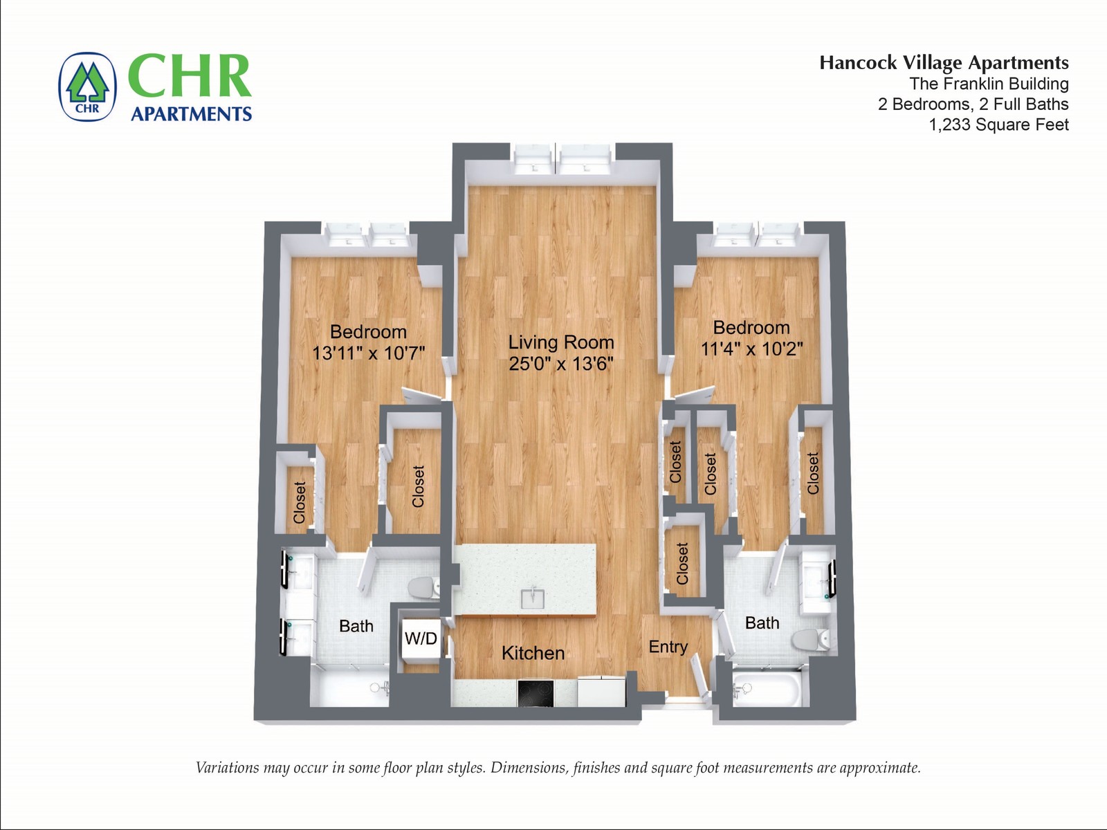 The Franklin at Hancock Village - 2 Bed 1233 SF