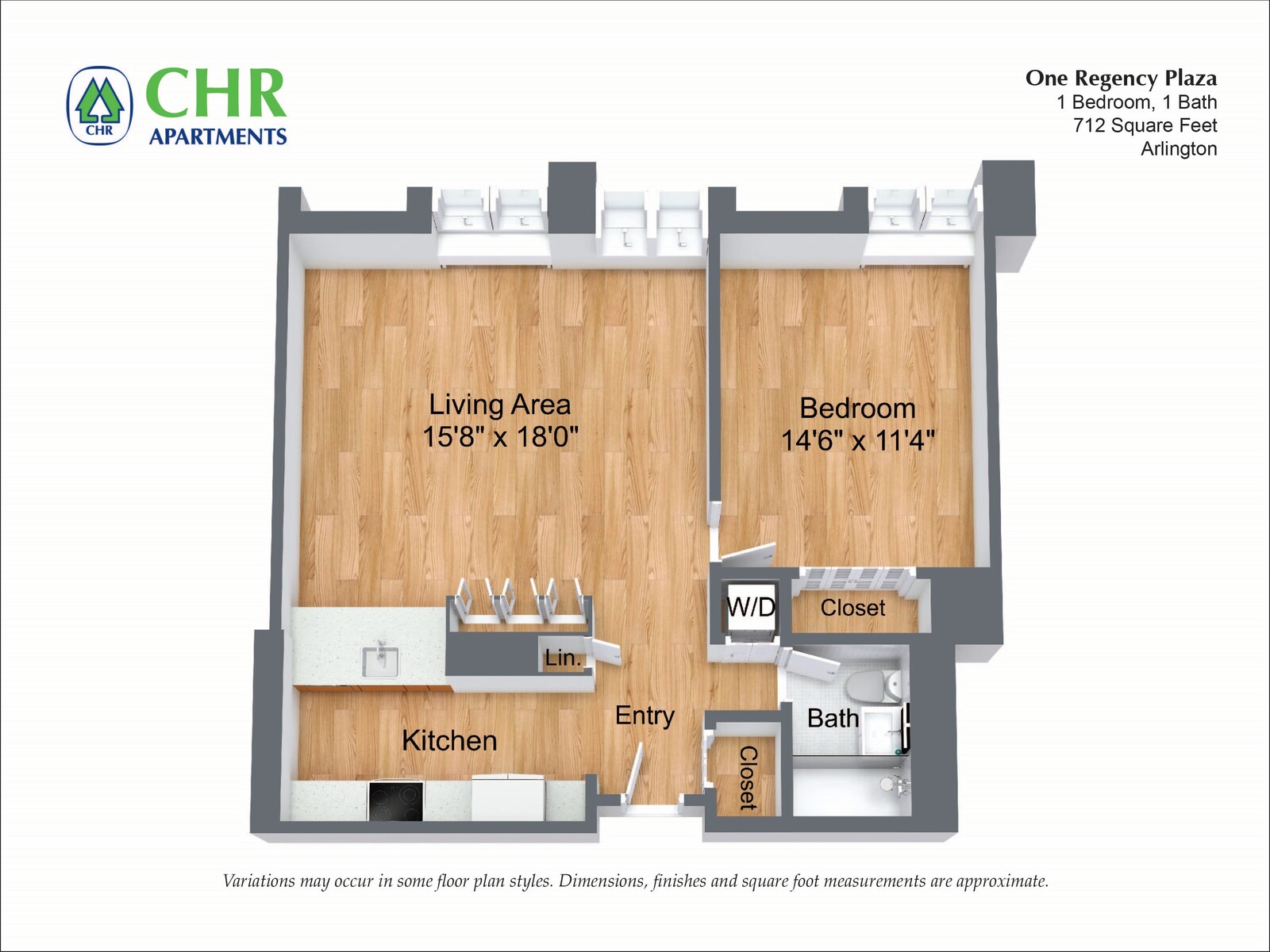 Regency Plaza Providence RI - One Bedroom Apartment