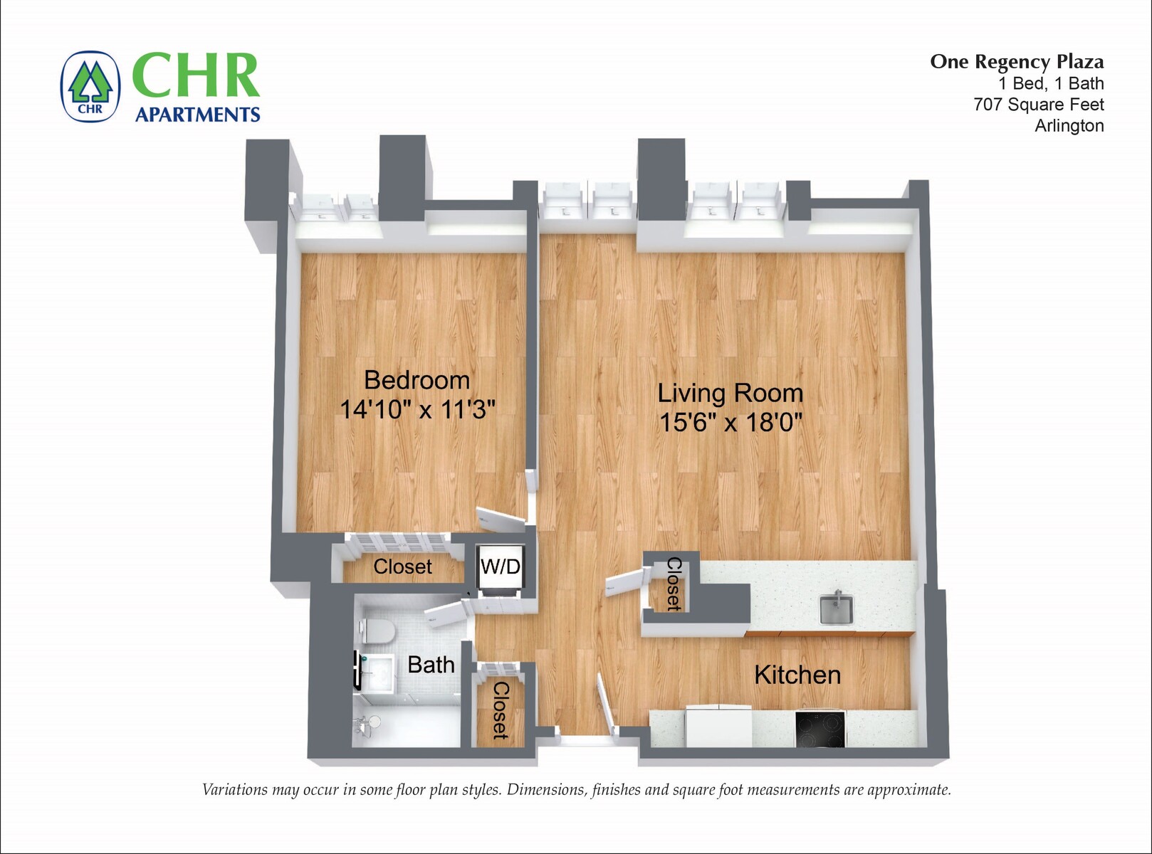 Regency Plaza Providence RI - One Bedroom Apartment