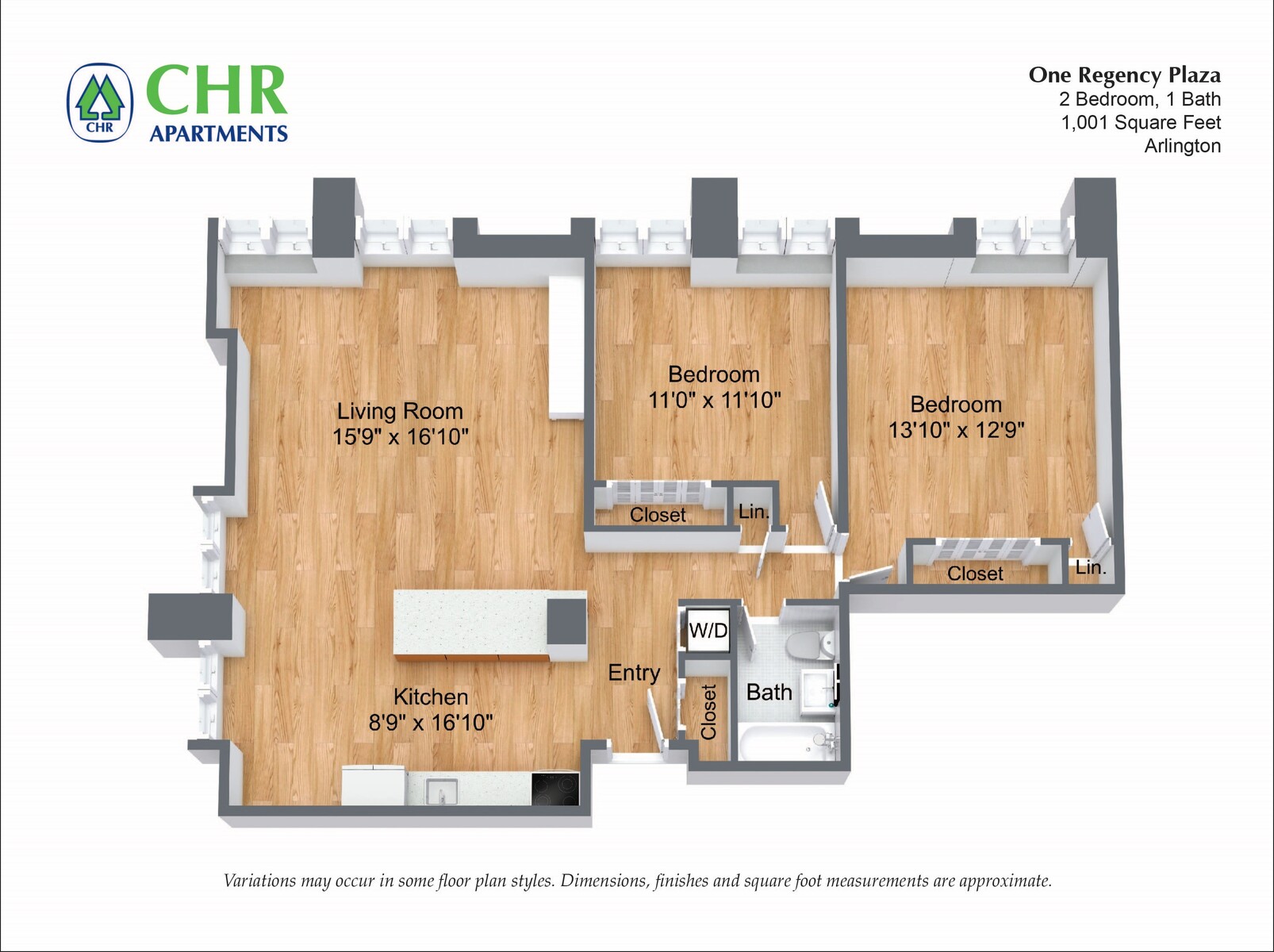 Regency Plaza Providence RI - Two Bedroom Apartment