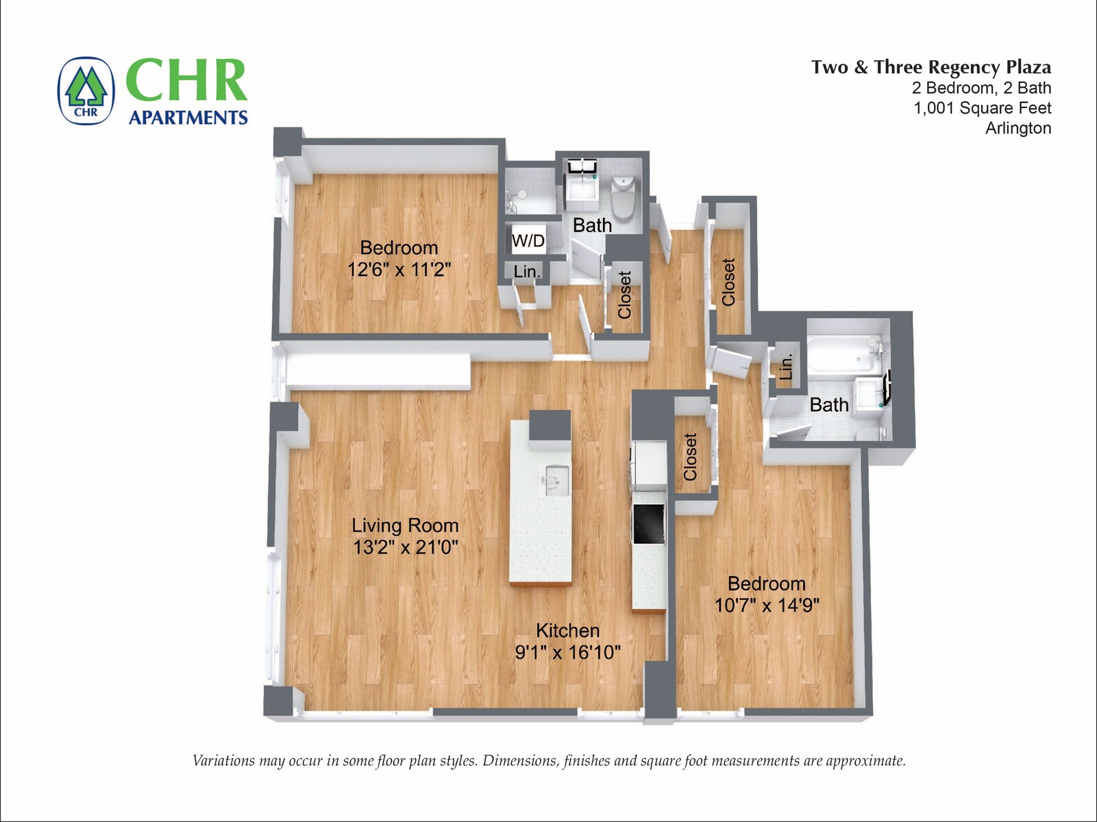 Regency Plaza Providence RI - Two Bedroom Apartment
