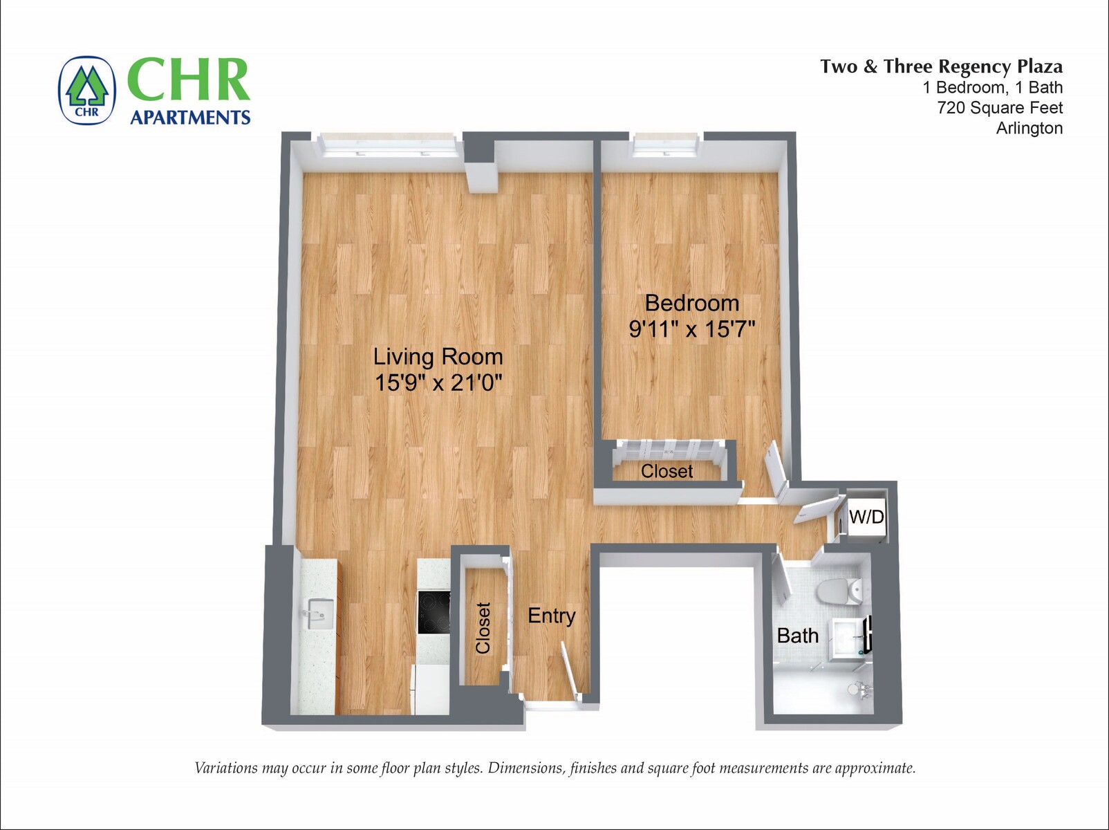 Regency Plaza Providence RI - One Bedroom Apartment