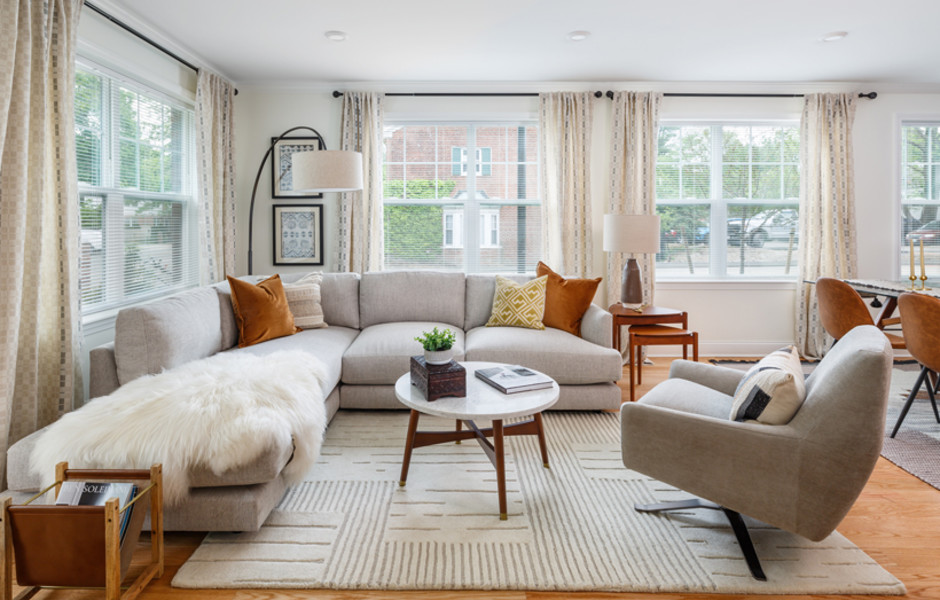 Hancock Village - NEW Construction in Chestnut Hill MA Townhome apartments - Living Room